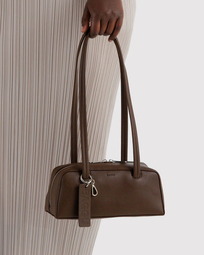 SMALL RECYCLED LEATHER BOWLER BAG - US 1983
